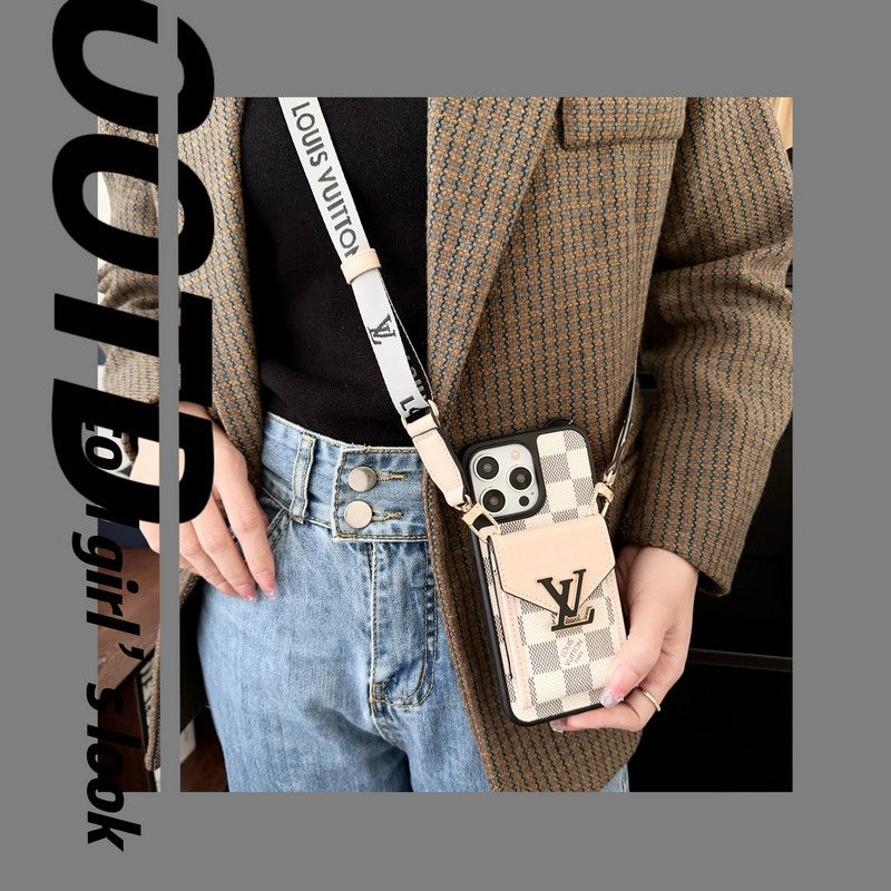 Lou Card Bag Five Color Chain iPhone Case