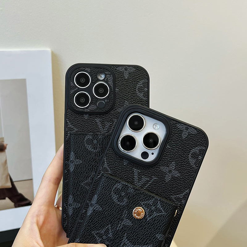 Lou Card Bag Chain Black iPhone Case