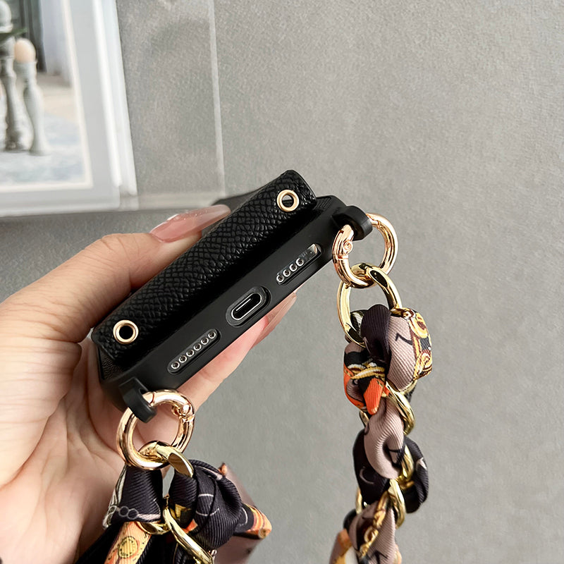 H Card Bag Scarves Leather iPhone Case