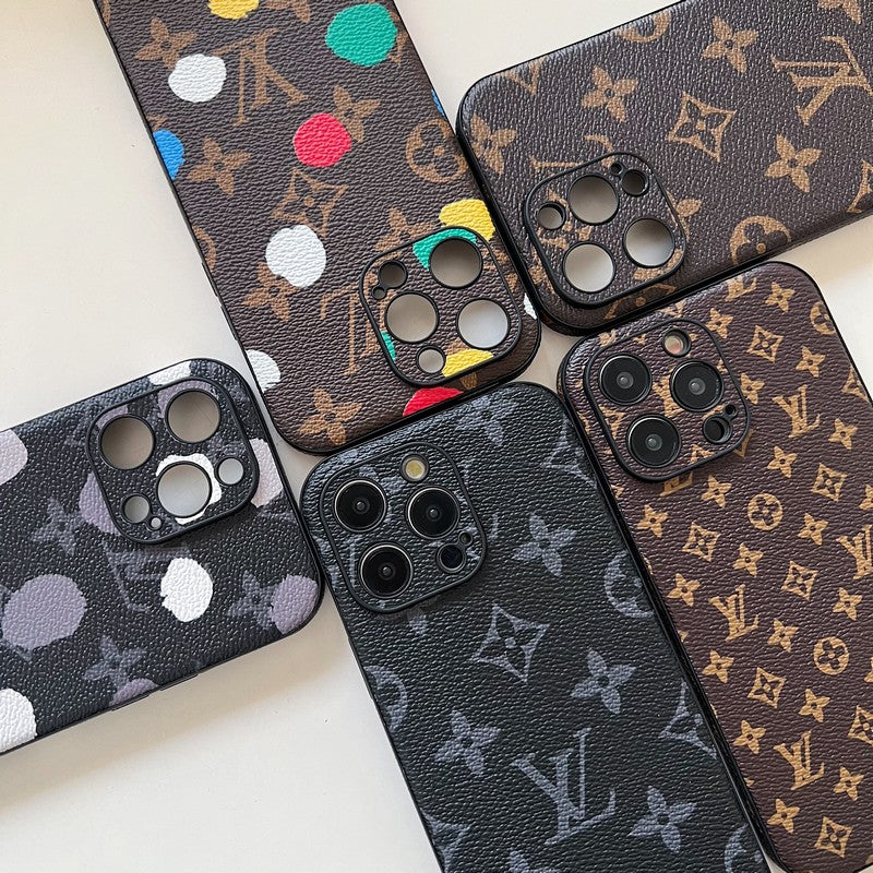 Lou Classic Color Leather iPhone Case