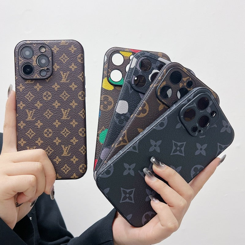 Lou Classic Color Leather iPhone Case