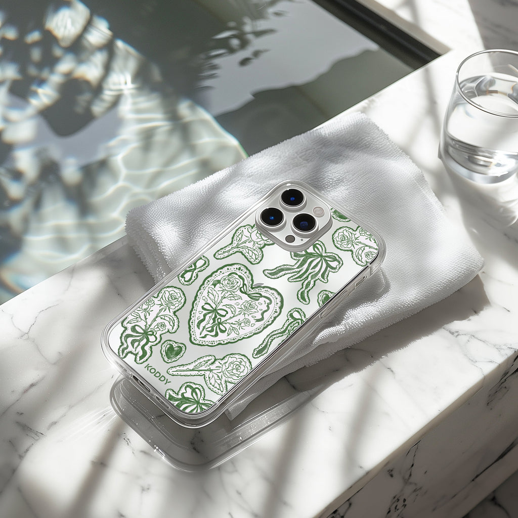 Moss Green Lace Phone Case