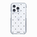 Polka Dot with Love in Black Phone Case
